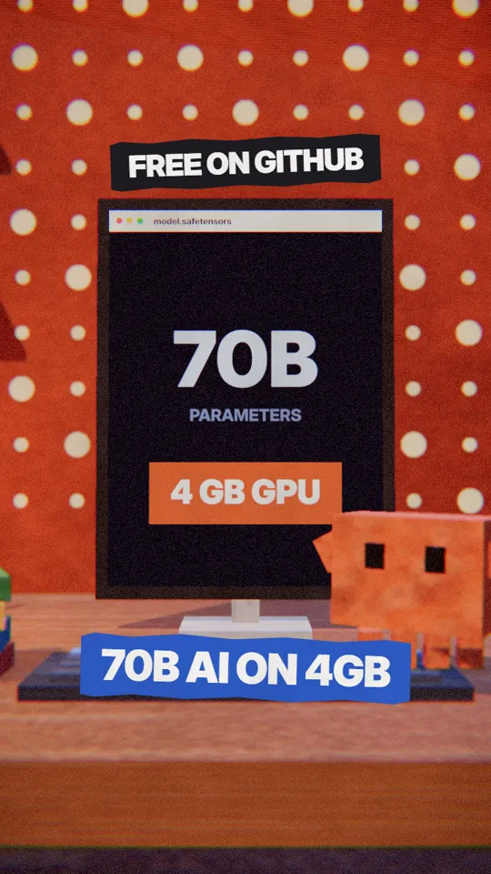 A 70B AI model on a 4GB graphics card